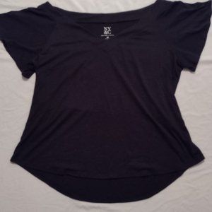 New York & Company | Black Ruffled-Sleeve Blouse | Size XL